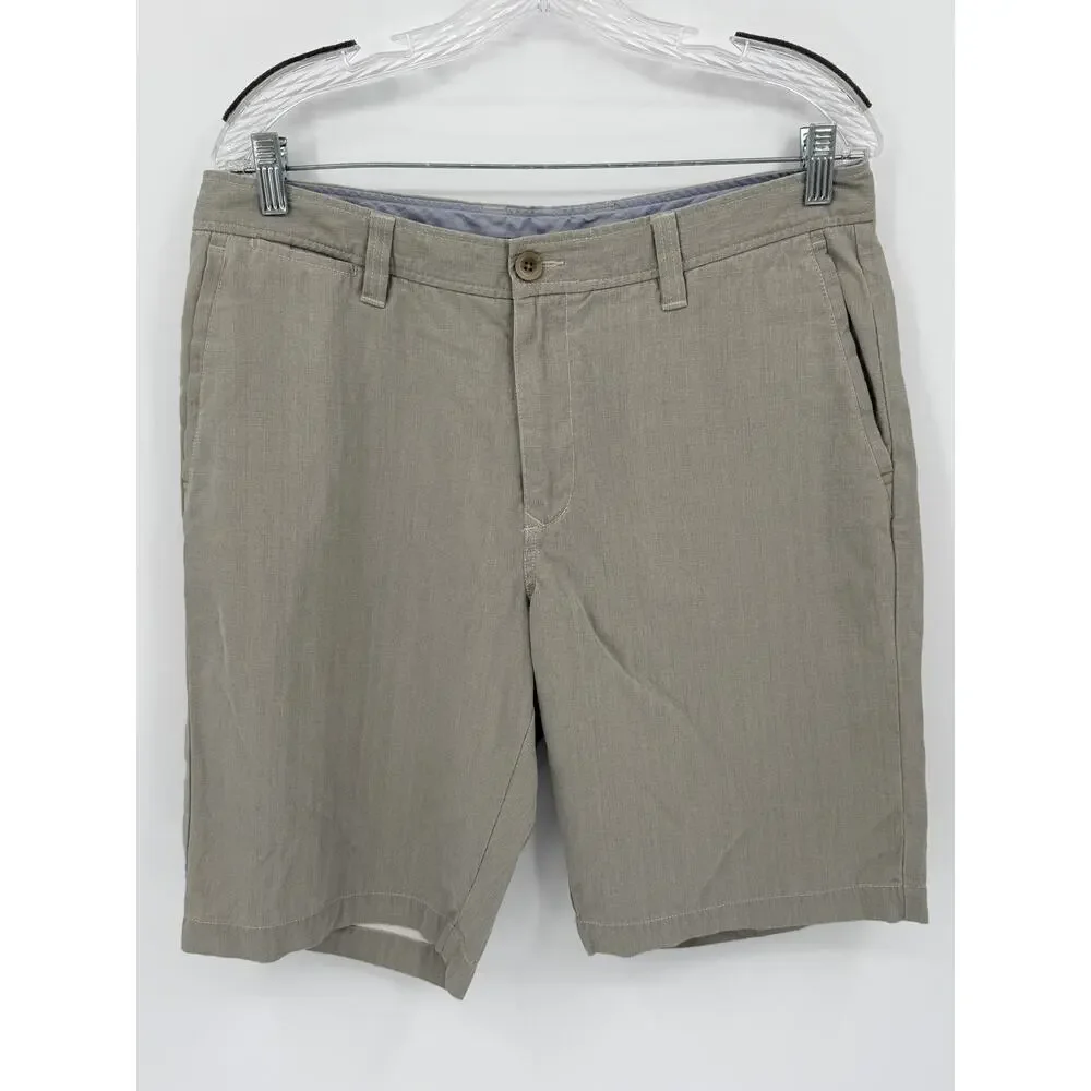 Tommy Bahama Men's Silk Cotton Herringbone Shorts Size 33 Vacation Summer Travel